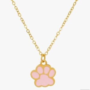 NEW Pink Paw print Pendant Necklace